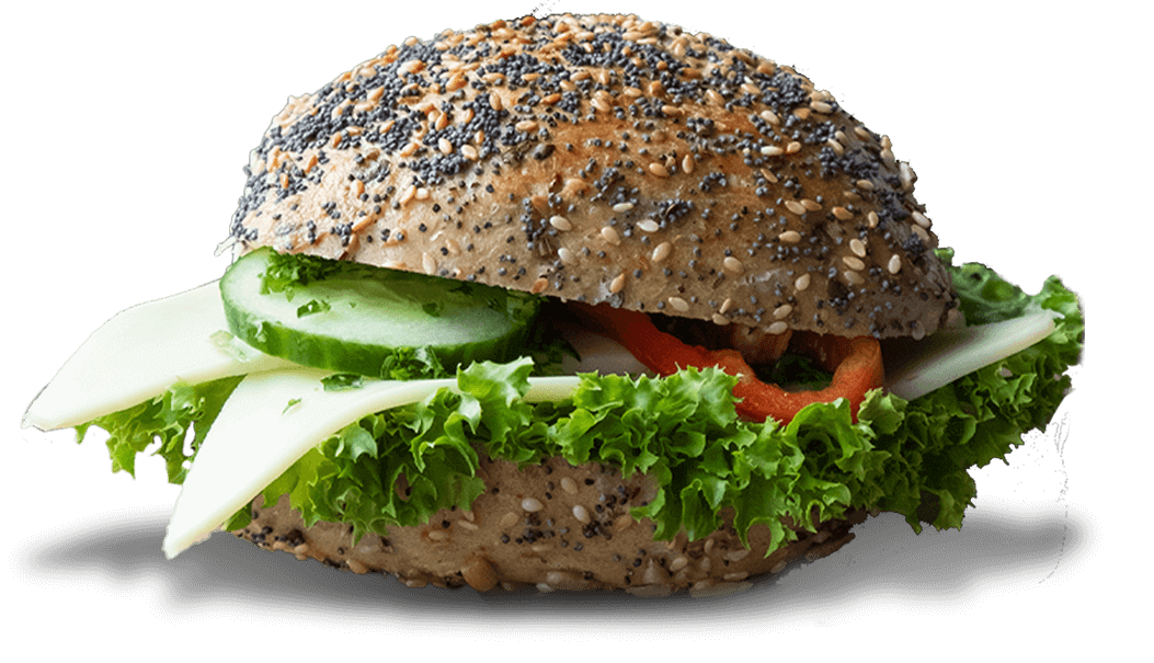 Weltmeisterbrötchen mit Schnittkäse und Salat – von der Bäckerei Müller & Egerer.